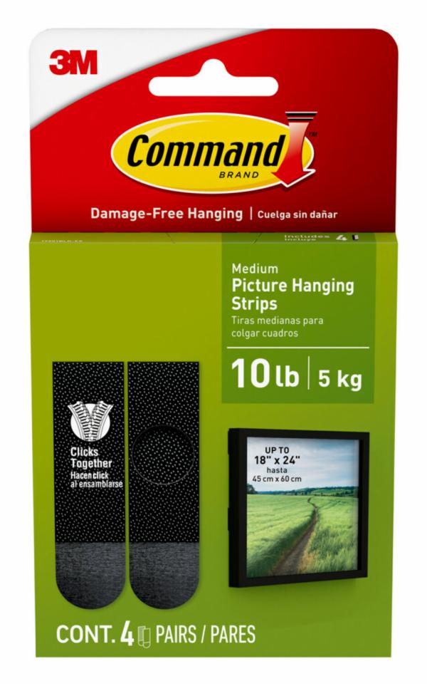 Command 10 Lb Black Picture Hanging Strips 17201BLK-ES
