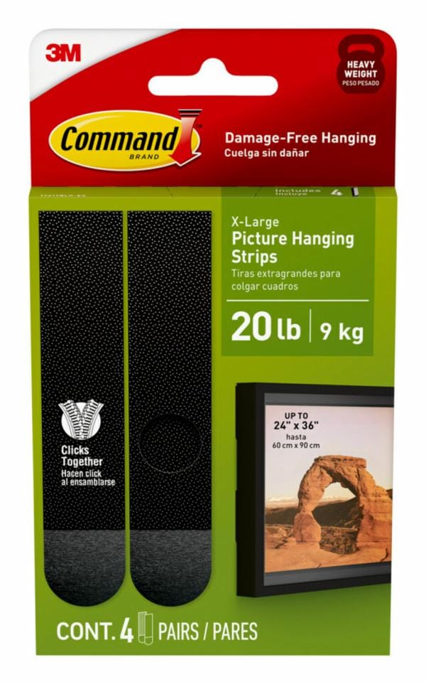 Command 20 lb Black Picture Hanging Strips 17217BLK-ES