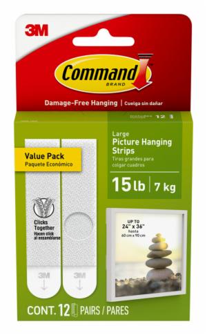 Command Large Picture Hanging Strips 17206-12ES image Command Large Picture Hanging Strips 17206-12ESimage