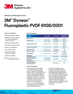 Fluoroplastic PVDF 6108_0001 Data Sheet