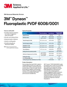 Fluoroplastic PVDF 6008_0001 Data Sheet