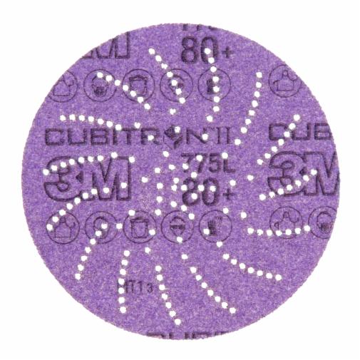 A 3M Xtract Cubitron II Film Disc 775L, 80+, 5 in, Die 500LG