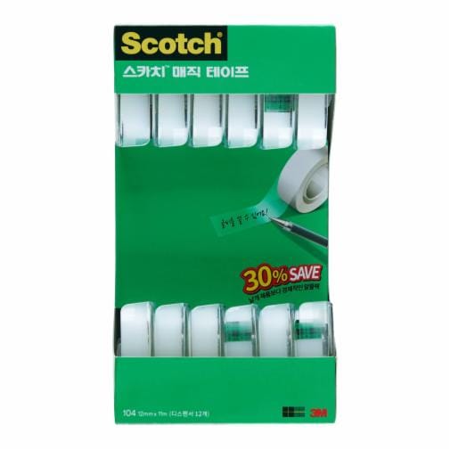 스카치™ 매직 테이프 디스펜서 세이빙팩 30%, 104, 12 mm