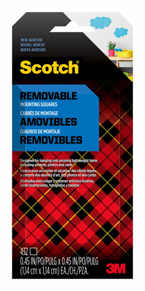 Scotch Removable Double-Sided Mounting Squares 7225AMS-ESF