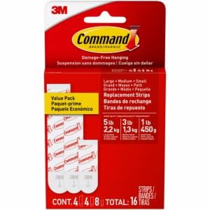 Command Assorted Replacement Strips 17200-16ESF, 16 Strips image Command Assorted Replacement Strips 17200-16ESF, 16 Stripsimage