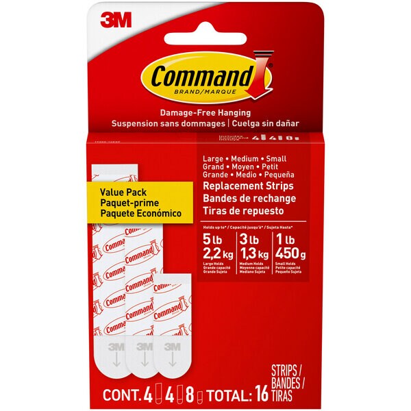 Command Assorted Replacement Strips 17200-16ESF