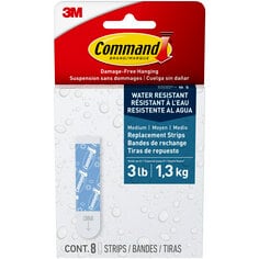 Carton of Command(TM) Medium Bath Foam Replacement Strips, 8 Strips, 17601B-8ESF