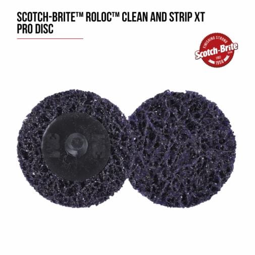 3M Scotch-Brite Clean And Strip XT Pro Sanding Disc 05588, XO-DC, SiC Extra Coarse, TN, Purple, 4-1/2 In X 5/8"-11Case Of 10 Discs | M2 Supply
