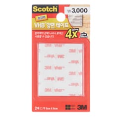 스카치™ 강력 폼양면테이프 5056, 5 cm x 6 cm, Restricted