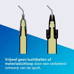 2- Supreme Flowable Syringe- Vrijwel geen luchtbellen of materiaaluitloop