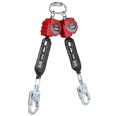 A 3M Protecta Twin-Leg Self-Retracting Lifeline 3100511, Web, Swivel Snap Hooks, 6 ft