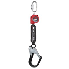 A 3M Protecta Self-Retracting Lifeline with Carabiner 3100509, Web, Aluminum Rebar Hook 6 ft