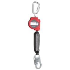 A 3M PROTECTA Self-Retracting Lifeline with Carabiner 3100513, Web, Steel Snap Hook, 11ft
