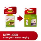 New look same great packaging. Command poster strips in old packaging, an arrow points to new command packaging for poster strips.