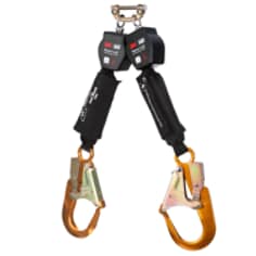 A 3M DBI-SALA Nano-Lok Twin-Leg Hot Work Self-Retracting Lifeline with Quick Connect 3100570