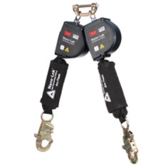 A 3M DBI-SALA Nano-Lok Twin-Leg Arc Flash Self-Retracting Lifeline with Quick Connect 3100582