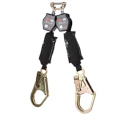 A 3M DBI-SALA Nano-Lok Twin-Leg Hot Work Self-Retracting Lifeline with Quick Connect 3100567