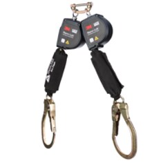A 3M DBI-SALA Nano-Lok Twin-Leg Arc Flash Self-Retracting Lifeline with Quick Connect 3100585