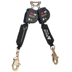 A 3M DBI-SALA Nano-Lok Twin-Leg Arc Flash Self-Retracting Lifeline with Quick Connect 3100583