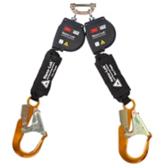 A 3M DBI-SALA Nano-Lok Twin-Leg Arc Flash Self-Retracting Lifeline with Quick Connect 3100587