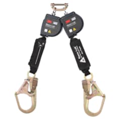 A 3M DBI-SALA Nano-Lok Twin-Leg Arc Flash Self-Retracting Lifeline with Quick Connect 3100584