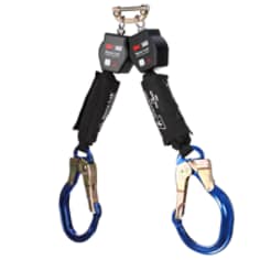 A 3M DBI-SALA Nano-Lok Twin-Leg Hot Work Self-Retracting Lifeline with Quick Connect 3100571