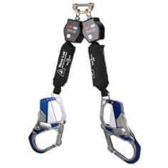 A 3M DBI-SALA Nano-Lok Twin-Leg Hot Work Self-Retracting Lifeline with Quick Connect 3100572