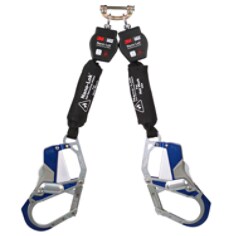 A 3M DBI-SALA Nano-Lok Twin-Leg Hot Work Self-Retracting Lifeline with Quick Connect 3100572