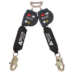 A 3M DBI-SALA Nano-Lok Twin-Leg Arc Flash Self-Retracting Lifeline with Quick Connect 3100582