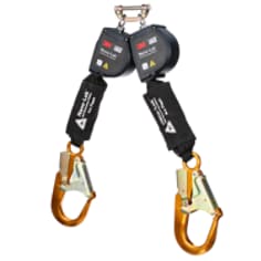 A 3M DBI-SALA Nano-Lok Twin-Leg Arc Flash Self-Retracting Lifeline with Quick Connect 3100587