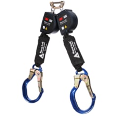 A 3M DBI-SALA Nano-Lok Twin-Leg Arc Flash Self-Retracting Lifeline Quick Connect 3100588