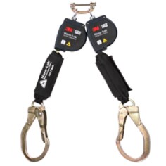 A 3M DBI-SALA Nano-Lok Twin-Leg Arc Flash Self-Retracting Lifeline with Quick Connect 3100585