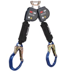 A 3M DBI-SALA Nano-Lok Twin-Leg Arc Flash Self-Retracting Lifeline Quick Connect 3100588
