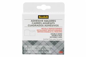 Scotch Adhesive Squares 009-850-CFT, 850 squares/pack image Scotch Adhesive Squares 009-850-CFT, 850 squares/packimage