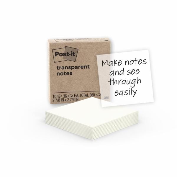Post-it Transparent Notes 600-TRSPT-10PK