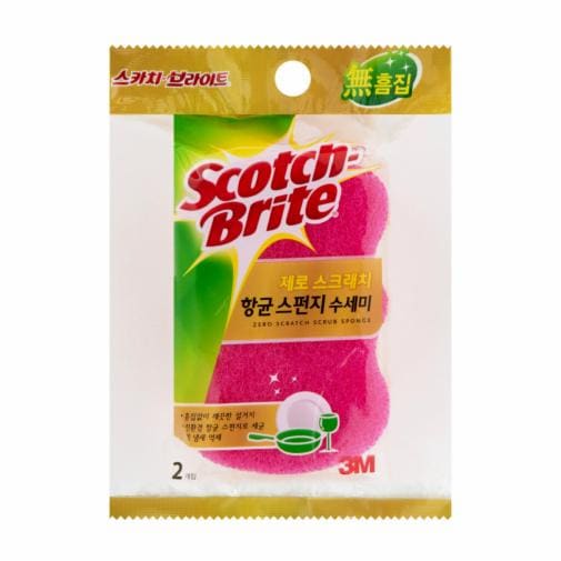 스카치-브라이트® 제로스크래치 스폰지 수세미, 71.5 mm x 110 mm, 2입