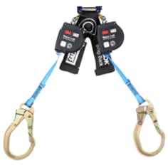 A 3M DBI-SALA Nano-Lok Self-Retracting Lifeline 8' Wrapback, Twin Leg, 2000210 End, ANSI