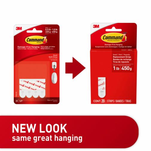 Command Small Refill Adhesive Strips, Damage Free Hanging Wall Adhesive  Strips for Small Indoor Wall Hooks, No Tools Removable Adhesive Strips for