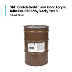 3M™ Scotch-Weld™ Low Odor Acrylic Adhesive 8725NS, Black, Part B, 55 gal (208.2 L) Drum 50 gal (189.3 L) Net