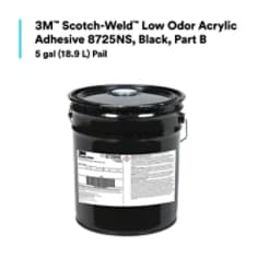 3M™ Scotch-Weld™ Low Odor Acrylic Adhesive 8725NS, Black, Part B, 5 gal (18.9 L) Drum (Pail)