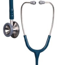 A 3M Littmann Classic II Pediatric Stethoscope, Caribbean Blue Tube, 28 inch, 2119