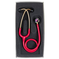 A 3M Littmann Classic II Infant Stethoscope, Rainbow-finish Chestpiece, Raspberry Tube, 28 inch, 2157