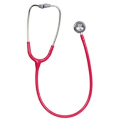 A 3M Littmann Classic II Pediatric Stethoscope, Raspberry Tube, 28 inch, 2122