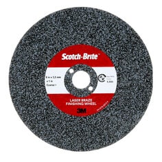 Scotch-Brite Laser Braze Finishing Wheel, 8 in x 3.5mm x 1 in