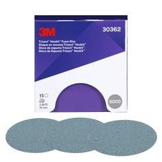 3M Trizact Hookit Foam Abrasive Discs, 5000 grade, three inch