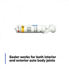 Seam sealer works for both interior and exterior auto body joints