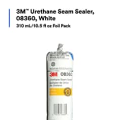 3M™ Urethane Seam Sealer 08360, White, 310 mL Foil Pack, 6/Case