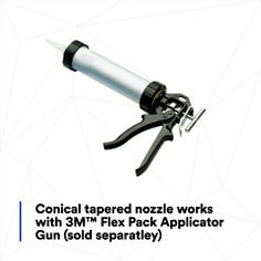 Conical tapered nozzle for Flex Pack applicators