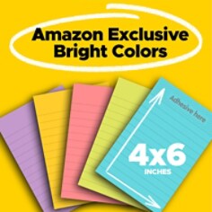 Graphic showing notes with collection, colors and sizes in the pack