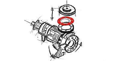 Illustration of engine components